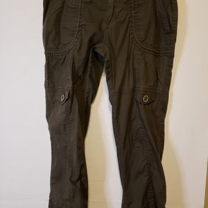 De Coded Dark Moss/Brown Capri Pants‎ Size Small